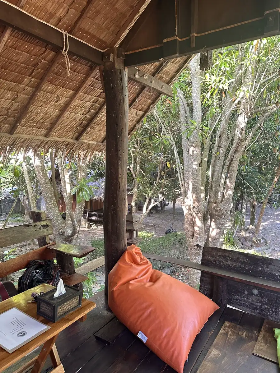 Coffee and seating area